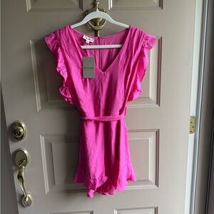 Pink Ruffled Romper
